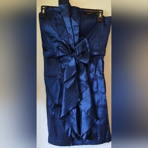 Um Gee Sapphire Blue Strapless Dress